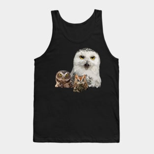 Snowy Owl, Owl and Little Owl Tank Top